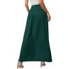 imageVerdusa Womens Elastic Waist High Split Wrap Flowy Long Maxi SkirtGreen