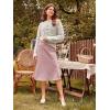 imageVerdusa Womens Elegant High Waist Satin A Line Flared Midi SkirtPink