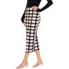 imageVerdusa Womens Elegant Plaid Elastic Waist Bodycon Midi SkirtNude and Black Grid