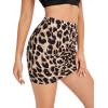 imageVerdusa Womens Elegant Ruched High Waist Bodycon Wrap Mini SkirtLeopard Print