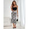 imageVerdusa Womens High Waist Graphic Print A Line Pleated Long SkirtMulticolor