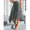 imageVerdusa Womens Lace Overlay Elastic Waist Asymmetrical High Low A Line Long SkirtCadet Blue