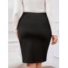 imageVerdusa Womens Plus Size Knee Length High Waist Bodycon Business Pencil SkirtBlack