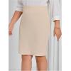 imageVerdusa Womens Plus Size Knee Length High Waist Bodycon Business Pencil SkirtKhaki