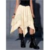 imageVerdusa Womens Renaissance Flowy Fairy Skirt Y2k Contrast Lace Layered Asymmetrical Midi SkirtsApricot