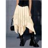 imageVerdusa Womens Renaissance Flowy Fairy Skirt Y2k Contrast Lace Layered Asymmetrical Midi SkirtsApricot