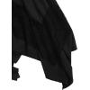 imageVerdusa Womens Renaissance Flowy Fairy Skirt Y2k Contrast Lace Layered Asymmetrical Midi SkirtsDark Black
