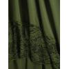 imageVerdusa Womens Renaissance Flowy Fairy Skirt Y2k Contrast Lace Layered Asymmetrical Midi SkirtsGreen