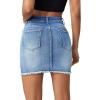 imageVerdusa Womens Ripped Raw Hem Pencil Bodycon Denim SkirtMedium Wash