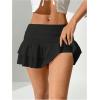 imageVerdusa Womens Ruffle Layered Mini Skirts Y2K Flared Flowy Short SkirtBlack