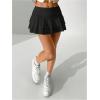 imageVerdusa Womens Ruffle Layered Mini Skirts Y2K Flared Flowy Short SkirtBlack