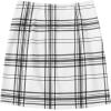 imageVerdusa Womens Split Hem Zipper Side Bodycon Mini SkirtPlaid White