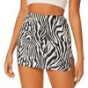imageVerdusa Womens Split Side Zebra Striped High Waist Mini Pencil Bodycon SkirtBlack White