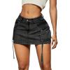 imageVerdusa Womens Casual Street Low Waist Tape Denim Cargo Mini Skirt with Flap PocketBlack