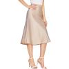 imageVerdusa Womens Elegant High Waist Satin A Line Flared Midi SkirtBeige