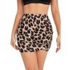 imageVerdusa Womens Elegant Ruched High Waist Bodycon Wrap Mini SkirtLeopard Print