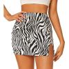 imageVerdusa Womens Split Side Zebra Striped High Waist Mini Pencil Bodycon SkirtBlack White