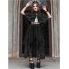 imageVerdusa Womens Asymmetrical Tulle Skirts Elastic High Waist Ruffle Tiered Mesh Long SkirtBlack