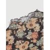 imageVerdusa Womens Bell Sleeve Lettuce Trim Mock Neck Floral Mesh Top Crop T ShirtBlack