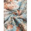 imageVerdusa Womens Bell Sleeve Lettuce Trim Mock Neck Floral Mesh Top Crop T ShirtBlue