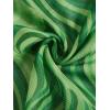imageVerdusa Womens Bell Sleeve Lettuce Trim Mock Neck Floral Mesh Top Crop T ShirtMarble Green