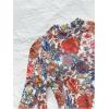 imageVerdusa Womens Bell Sleeve Lettuce Trim Mock Neck Floral Mesh Top Crop T ShirtMulticolor Pink