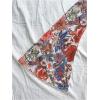 imageVerdusa Womens Bell Sleeve Lettuce Trim Mock Neck Floral Mesh Top Crop T ShirtMulticolor Pink