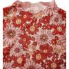 imageVerdusa Womens Bell Sleeve Lettuce Trim Mock Neck Floral Mesh Top Crop T ShirtOrange Pink