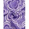 imageVerdusa Womens Bell Sleeve Lettuce Trim Mock Neck Floral Mesh Top Crop T ShirtPurple