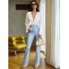 imageVerdusa Womens Bell Sleeve Tie Front Ruffle Hem Peplum Blouse Shirt Crop TopWhite