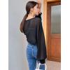 imageVerdusa Womens Bolero Shrug Open Front Mesh Long Sleeve Lightweight Cardigan Dress Cover Up ShrugBlack