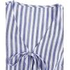 imageVerdusa Womens Bow Tie Knot Front V Neck Wave Print Sleeveless Crop Top Boho VestBlue Stripes