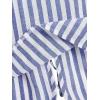 imageVerdusa Womens Bow Tie Knot Front V Neck Wave Print Sleeveless Crop Top Boho VestBlue Stripes
