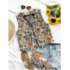 imageVerdusa Womens Bow Tie Knot Front V Neck Wave Print Sleeveless Crop Top Boho VestFloral Multi