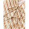 imageVerdusa Womens Bow Tie Knot Front V Neck Wave Print Sleeveless Crop Top Boho VestYellow
