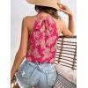 imageVerdusa Womens Casual Polka Dot Halter Top Loose Sleeveless Tie Back Tank TopsTropical Hot Pink