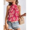 imageVerdusa Womens Casual Polka Dot Halter Top Loose Sleeveless Tie Back Tank TopsTropical Hot Pink