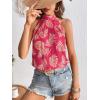 imageVerdusa Womens Casual Polka Dot Halter Top Loose Sleeveless Tie Back Tank TopsTropical Hot Pink