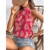 imageVerdusa Womens Casual Polka Dot Halter Top Loose Sleeveless Tie Back Tank TopsTropical Hot Pink