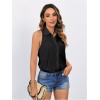 imageVerdusa Womens Casual Sleeveless Collar Button Down Summer Shirt Blouse TopSolid Black