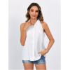 imageVerdusa Womens Casual Sleeveless Collar Button Down Summer Shirt Blouse TopSolid White