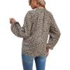imageVerdusa Womens Cold Shoulder Bishop Sleeve Floral Print Blouse Shirt TopKhaki