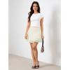 imageVerdusa Womens Coquette Ruffle Lace Mini Skirts Y2K Floral Ruched Layered SkirtApricot