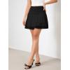 imageVerdusa Womens Coquette Ruffle Lace Mini Skirts Y2K Floral Ruched Layered SkirtBlack