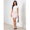 imageVerdusa Womens Coquette Ruffle Lace Mini Skirts Y2K Floral Ruched Layered SkirtPink