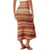 imageVerdusa Womens High Waist Printed Fishtail Bodycon Long Maxi SkirtOrange Multi