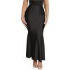 imageVerdusa Womens High Waist Ruffled Fishtail Bodycon Maxi Long SkirtBlack