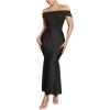 imageVerdusa Womens High Waist Ruffled Fishtail Bodycon Maxi Long SkirtBlack