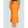 imageVerdusa Womens High Waist Ruffled Fishtail Bodycon Maxi Long SkirtOrange