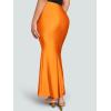 imageVerdusa Womens High Waist Ruffled Fishtail Bodycon Maxi Long SkirtOrange